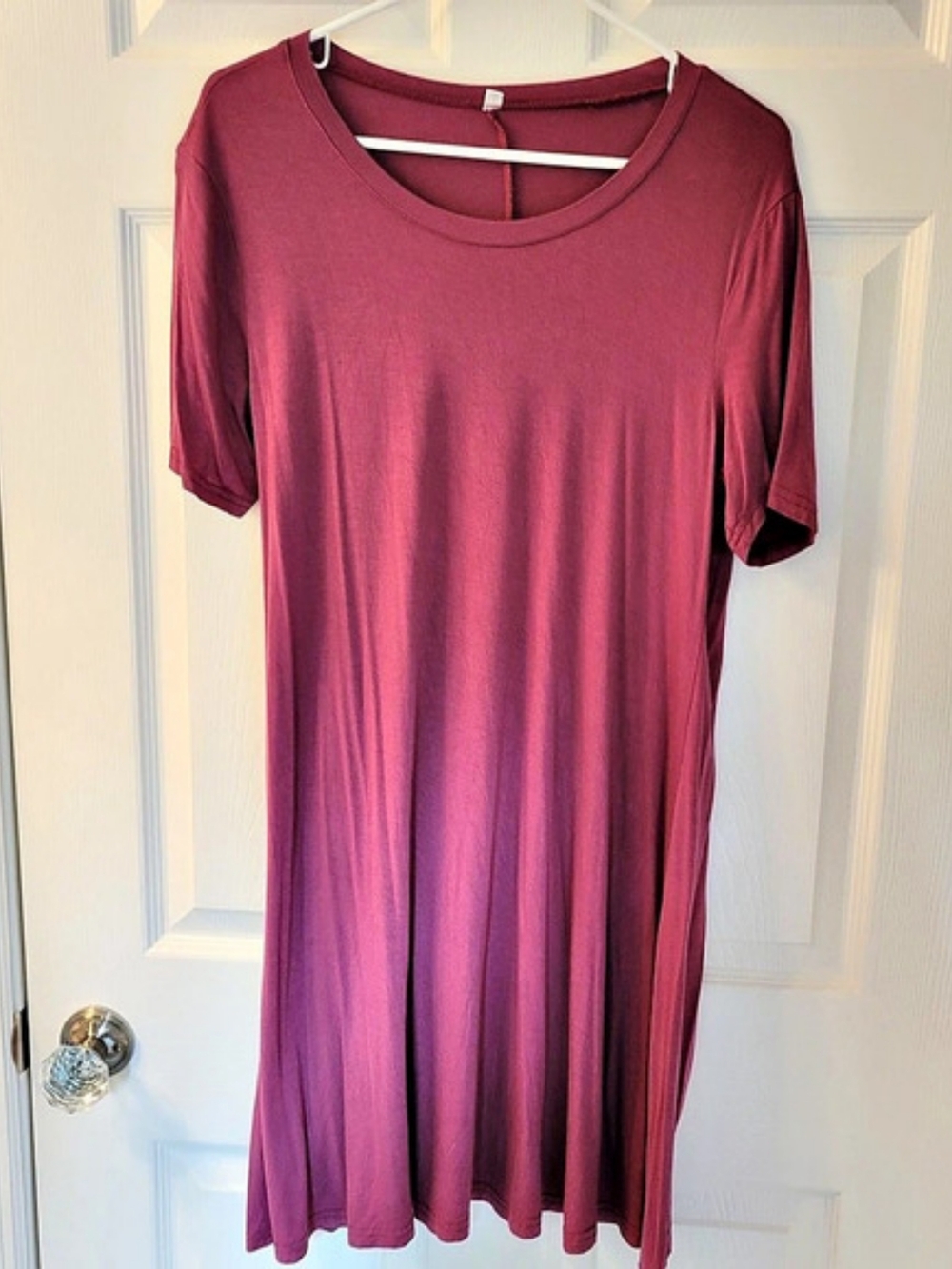 Short Sleeve Midi Dress in Berry - NWOT